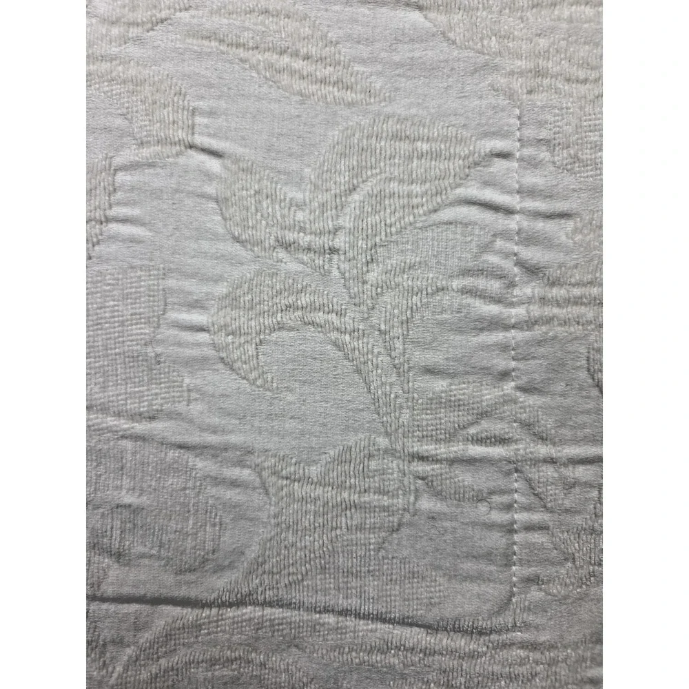 Bella Notte Vienna King Sham Ivory Chenille Scroll Shell Button USA Rayon Cotton